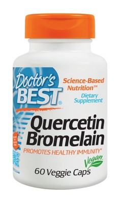 Quercetin-Bromelain formulated by Doctor's Best in support of cardiovascular and joint wellness plus a healthy immune response..